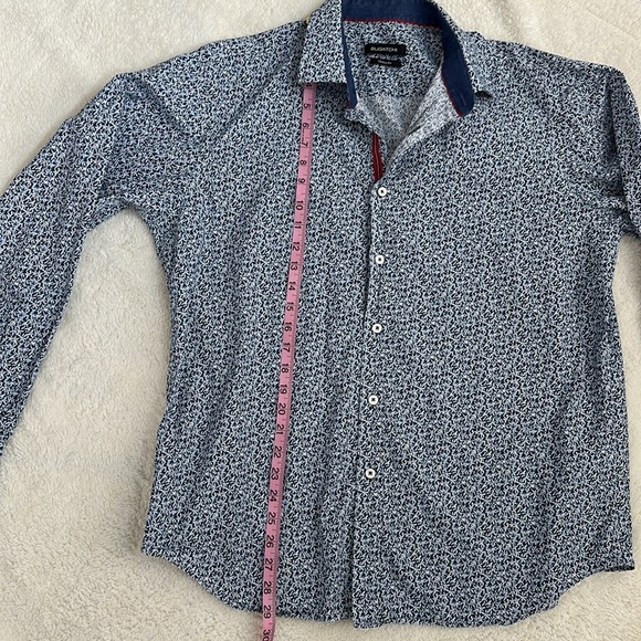 BUGATCHI Men’s Classic Fit 100% Cotton Long Sleeve‎ Button Up Floral Preppy L - Picture 6 of 11